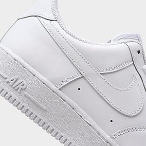 MEN'S NIKE AIR FORCE 1 LOW CASUAL SHOES - $90 (White/White - 315122 111)